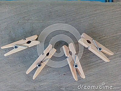 wooden clamps Stock Photo