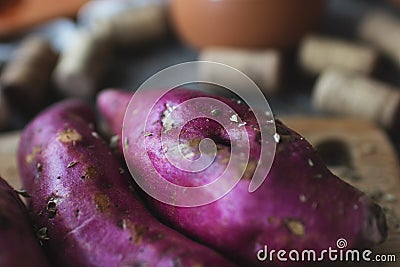 Sweet potato in close Stock Photo