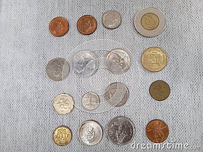 Photo coins from several countries Stock Photo