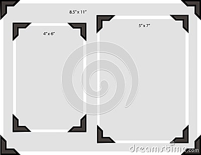 Photo Corners Sizes Stock Photo