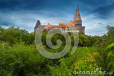 Photo of Corvin Castle which is histirical landmark Stock Photo
