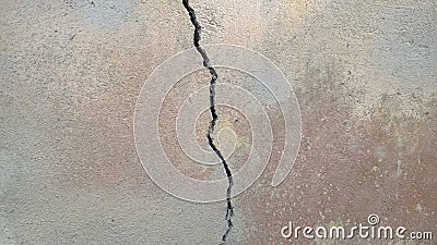 a photo of cracked house wall Stock Photo