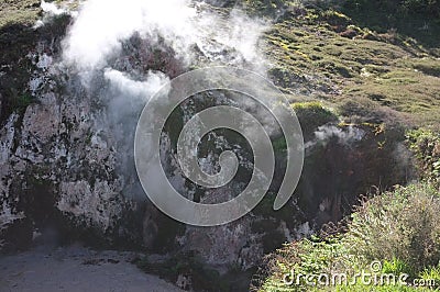 Photo of the Craters of the Moon Lake Taupo New Zealand Stock Photo