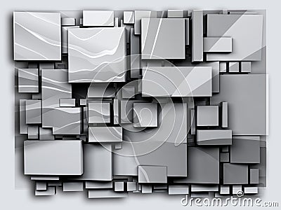 Photo 3D cubes effect Sandstone. 3d rendering Cartoon Illustration