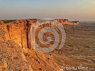 A View of the Edge of the World, also known as Jebel Fihrayn, located in Saudi Arabia Stock Photo