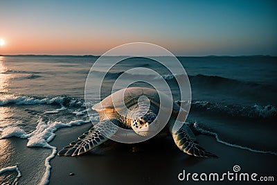 Detailed view of a sea turtle's shell Stock Photo