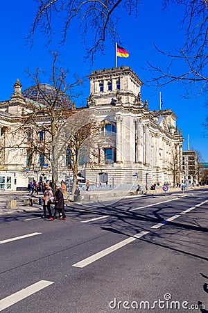 Deutscher Bundestag in downtown Berlin Editorial Stock Photo