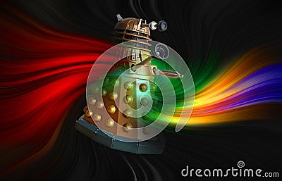 Doctor who enemy dalek time space travel vortex science fiction character Stock Photo