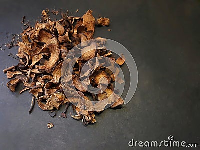Photo of dried fruit coolies with a black background Stock Photo