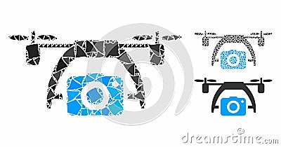 Photo drone Composition Icon of Bumpy Pieces Stock Photo