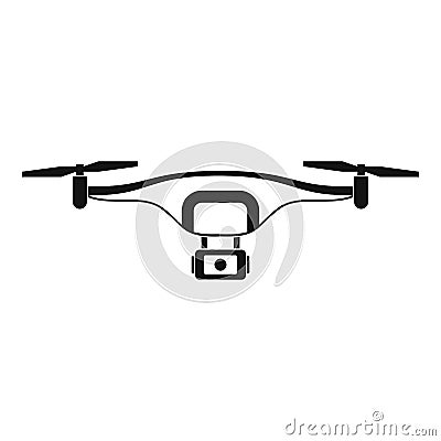 Photo drone icon, simple style Vector Illustration
