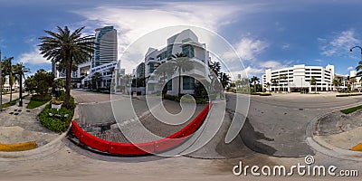 360 photo entrance to the Diplomat Hotel Hollywood Beach FL shut down due to Covid 19 Coronavirus Pandemic Editorial Stock Photo