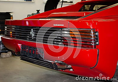 Ferrari Testarossa rear Editorial Stock Photo