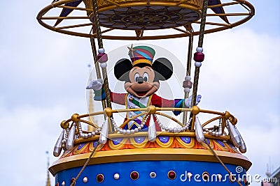 Photo of the Festival Of Fantasy parade at Magic Kingdom, Mickey Mouse, Walt Disney World, March 2022 Editorial Stock Photo