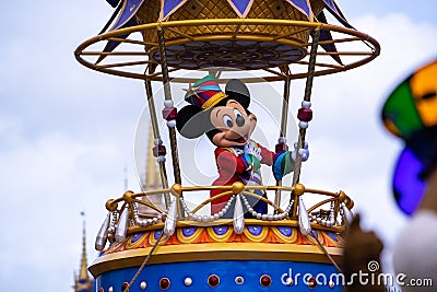 Photo of the Festival Of Fantasy parade at Magic Kingdom, Mickey Mouse, Walt Disney World, March 2022 Editorial Stock Photo