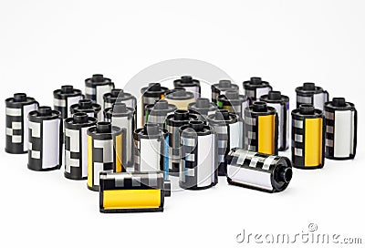 Photo film cartridges Stock Photo