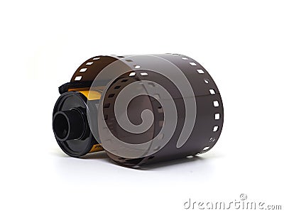 Photo film roll isolate on white Stock Photo