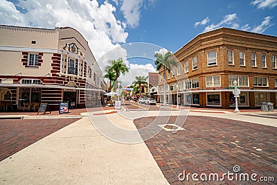 Photo of First Street Downtown Fort Myers FL USA Editorial Stock Photo