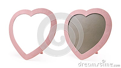 Photo frame on isolated background with clipping path. Cute picture border for montage or your design Stock Photo