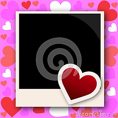 Photo frame with love Vector Illustration