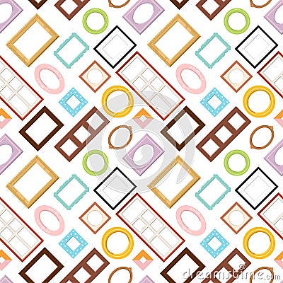 Photo frame seamless pattern vector. Vector Illustration