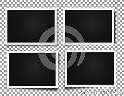 Photo frames realistic photo templates Vector Illustration