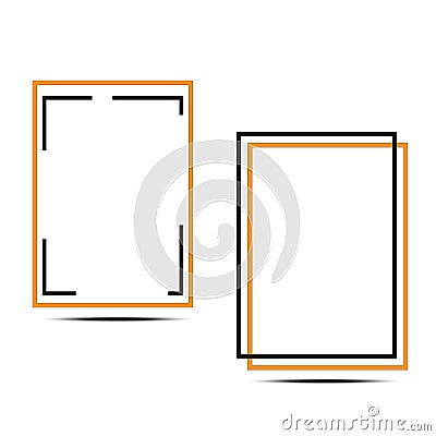 Photo frams you may use for your photo and album awesome design for set your images look cool and stylish Vector Illustration