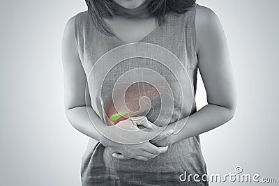 Gallbladder stone symptoms Stock Photo