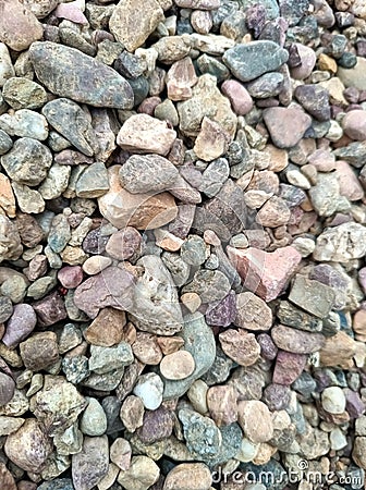 Photo of gravel and sand used as material for cementing roads Stock Photo