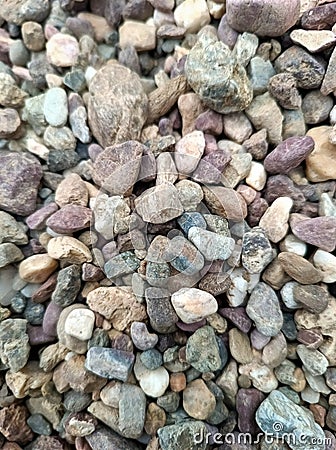 Photo of gravel and sand used as material for cementing roads Stock Photo