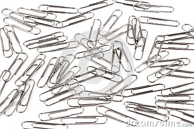 Photo of the group steel paperclips Stock Photo
