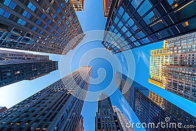 photo of a group of tall buildings Stock Photo