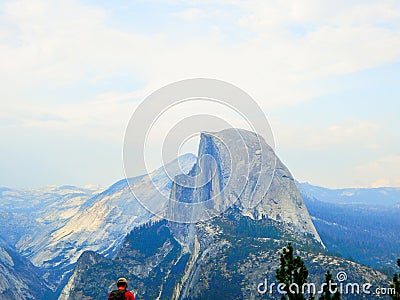 Photo of Half Dome View in Yosemite Editorial Stock Photo