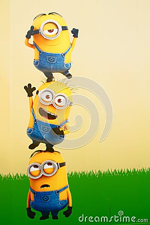 Photo of `HAPPY MINION Wall Art` Editorial Stock Photo