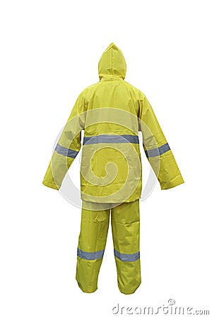 Photo of a highlighter yellow raincoat Stock Photo