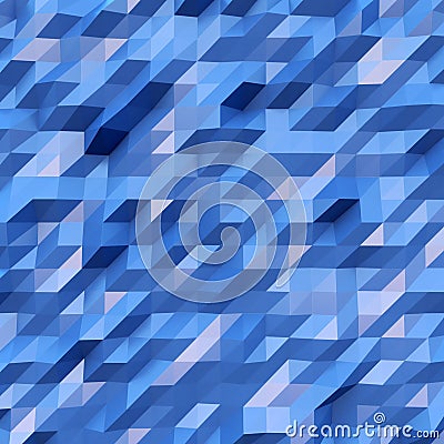 Photo of highly detailed multicolor polygon. Blue geometric low polygons style. Abstract gradient graphic background Stock Photo