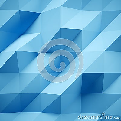 Photo of highly detailed multicolor polygon. Blue geometric rumpled triangular low poly style. Abstract background Stock Photo