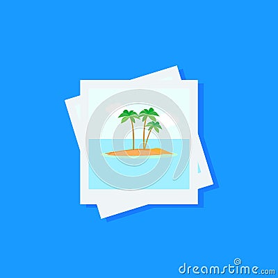 Photo icon flat Vector Illustration