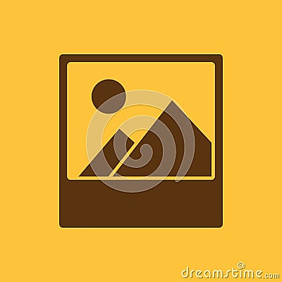 The photo icon. Picture and image, photogallery symbol. Flat Cartoon Illustration