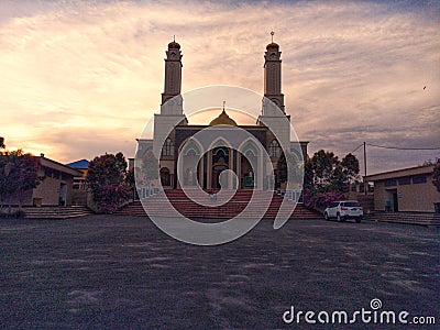 a photo of the iconic mosque of the city of samarinda Editorial Stock Photo