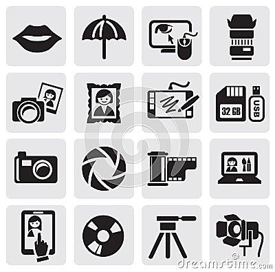 Photo icons Vector Illustration