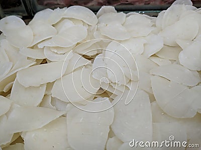 Photo of Indonesian Food Prawn Crackers (Krupuk Udang) Stock Photo