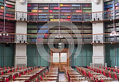 Photo of the interior of the historic Octagon Library at Queen Mary, University of London, Mile End UK. Editorial Stock Photo