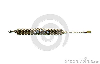 An isolated bracelet on white background Stock Photo