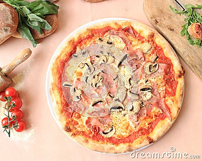 Photo of Italian pizza homemade Stock Photo