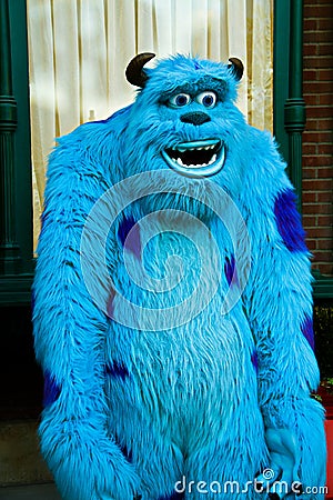 A photo of James P. Sullivan, a monster character from Monster Inc Editorial Stock Photo