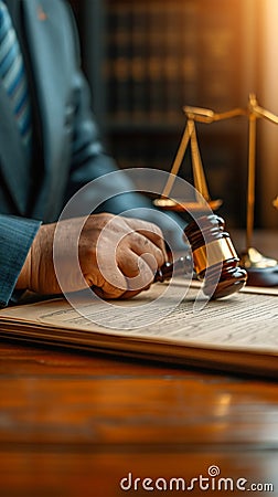Photo Legal services, business and lawyers, contract papers, office discussion Stock Photo