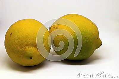 Photo of lemons over a white background Stock Photo