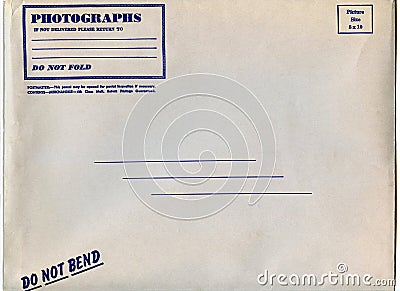 Photo Mailer Envelope Stock Photo