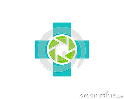 Photo Medicine Icon Logo Design Element Vector Illustration